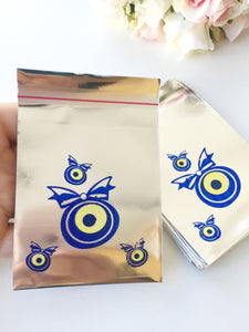 100 pcs evil eye bag - small evil eye gift bag - evil eye coin bag - evil eye purse - Evileyefavor