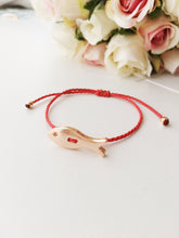 Lucky Fish Bracelet, Red String Bracelet, Rose Gold Bracelet - Evileyefavor