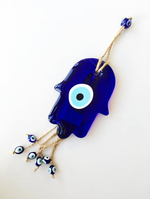 Large Hamsa Hand Evil Eye Ornament - Evileyefavor