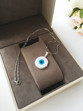White evil eye choker necklace, choker necklace, tiny evil eye necklace - Evileyefavor