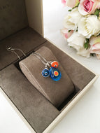 Murano glass evil eye necklace, evil eye charm necklace, lamp work evil eye necklace - Evileyefavor