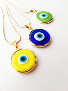 Evil eye necklace, gold chain evil eye necklace, elegant stylish necklace, evil eye pendants - Evileyefavor