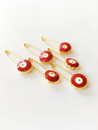5 pcs  - Evil eye pin, blue evil eye stroller pin, safety pins, evil eye stroller charm - Evileyefavor