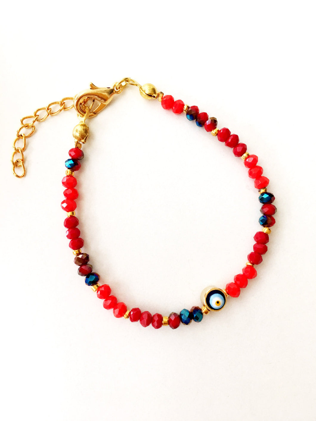 Evil Eye Bracelet, Red Seed Beads Bracelet, Everyday Bracelet - Evileyefavor