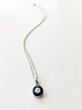 Evil eye choker necklace, silver evil eye necklace, blue evil eye necklace - Evileyefavor