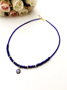 Evil Eye Necklace - miyuki evil eye jewelry - blue evil eye necklace - Evileyefavor