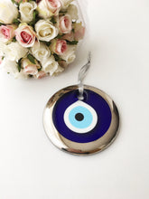 Evil Eye Bead with Silver Trimmed, 13cm - Evileyefavor