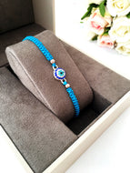 Evil Eye Charm Bracelet, Adjustable Thread Bracelet - Evileyefavor