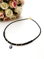 Evil Eye Necklace - miyuki evil eye jewelry - black evil eye necklace - Evileyefavor