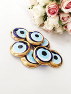 10 pcs evil eye charm, bulk gift evil eye gold unique wedding favors, - Evileyefavor