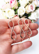 Infinity Bangle Bracelet, Rose Gold Silver Bangles, Cuff Bracelet - Evileyefavor
