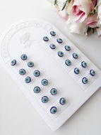 Evil Eye Zirconia Stud Earrings - Evileyefavor