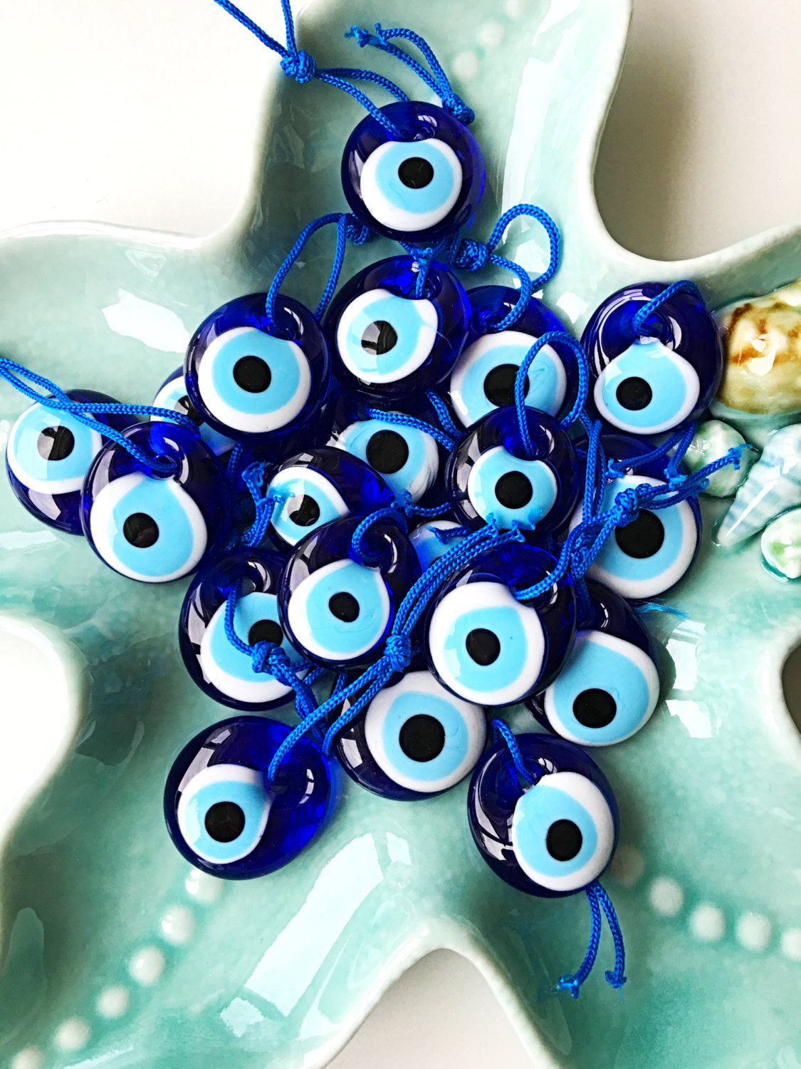 100pcs Blue Evil Eye Beads Eyeball Beads Handmade Resin Beads Charms For  Diy Bracelets Necklace Jewelry Making
