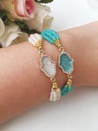 Hamsa Charm Bracelet, Seed Beads Bracelet, Lucky Bracelet - Evileyefavor
