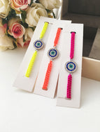 Zircon Evil Eye Bracelet, Macrame Bracelet - Evileyefavor