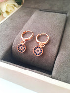 Greek Evil Eye Hoop Earrings - Evileyefavor