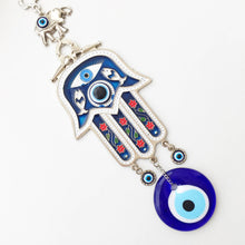 Blue Hamsa Hand Wall Decor, Blue Evil Eye Bead - Evileyefavor