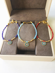 Seed Beads Bracelet, Miyuki Evil Eye Bracelet - Evileyefavor