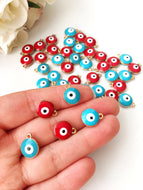 5 pcs Evil eye charm | evil eye charm for necklace | gold plated evil eye bead - Evileyefavor