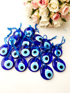 100 pcs blue evil eye charm beads | 4.5cm evil eye charm - Evileyefavor