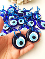 100 pcs blue evil eye charm beads | 4.5cm evil eye charm - Evileyefavor