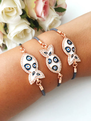 Fish Charm Bracelet, Lucky String Bracelet - Evileyefavor