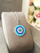 Evil eye necklace, turquoise beads necklace, turquoise evil eye necklace - Evileyefavor