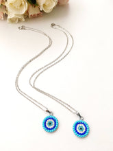 Evil eye necklace, turquoise beads necklace, turquoise evil eye necklace - Evileyefavor