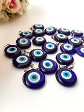 Evil eye beads, blue evil eye charm, murano glass beads, evil eye charm for necklace - Evileyefavor