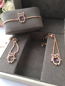 Rose Gold Bracelet, Murano Evil Eye Bracelet, Animal Bracelet - Evileyefavor