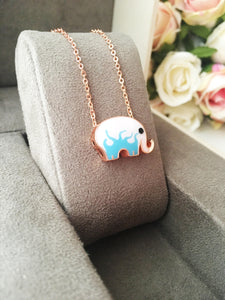 Elephant evil eye necklace, evil eye pendant necklace, elephant necklace - Evileyefavor