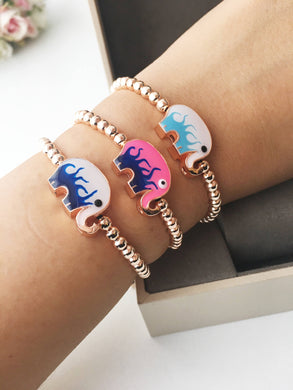 Adjustable Elephant Charm Bracelet - Evileyefavor