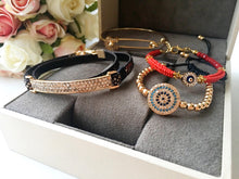 Turkish Evil Eye Bracelet Set, Evil Eye Jewelry, Gold Bangles - Evileyefavor
