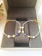 Evil Eye Summer Bracelet, Seed Beads Bracelet - Evileyefavor