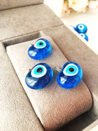 Murano glass evil eye pendant - lampwork evil eye bead - blue evil eye nazar pendant - turkish greek evil eye - lampwork jewelry supplies - Evileyefavor