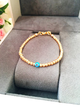 Minimalist Evil Eye Bracelet, Beaded Bracelets Rose Gold - Evileyefavor
