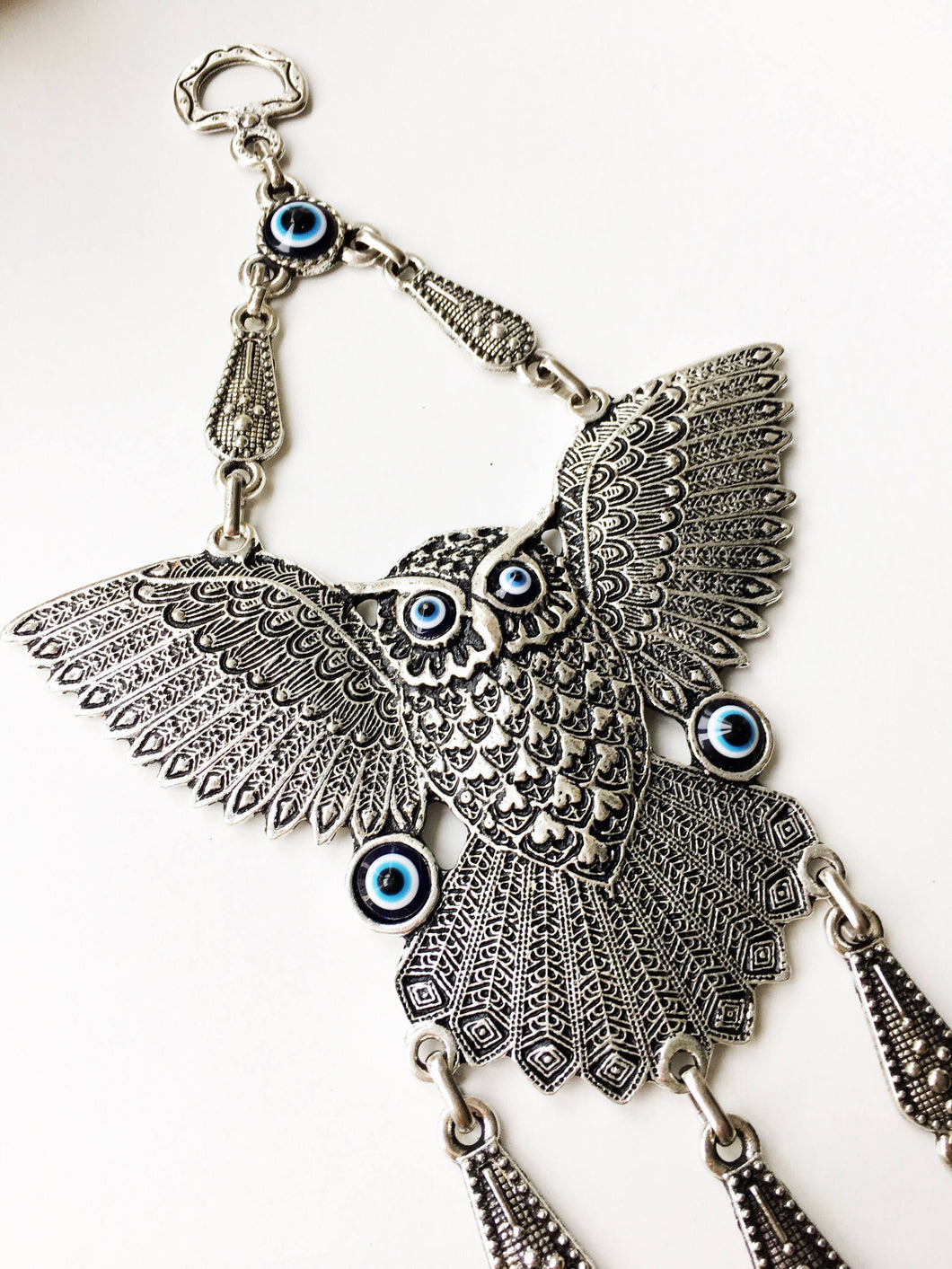 Large Owl Evil Eye Wall Hanging - Evileyefavor