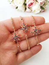 Rose Gold Star Bracelet, Rainbow Zircon Bracelet - Evileyefavor