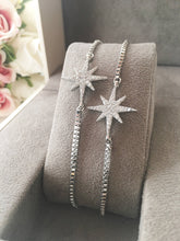 Silver Star Bracelet, Adjustable Bracelet - Evileyefavor