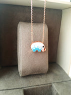 Elephant evil eye necklace, evil eye pendant necklace, elephant necklace - Evileyefavor