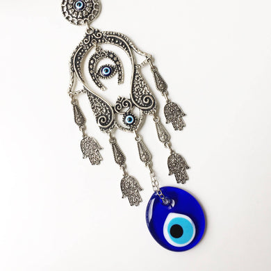 Large Hamsa Evil Eye Wall Hanging - Evileyefavor