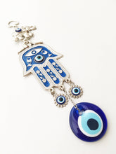 Blue Hamsa Evil Eye Wall Art - Evileyefavor
