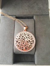 Tree of life necklace, family tree necklace, rose gold necklace, long chain necklace - Evileyefavor