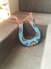 Horseshoe necklace, evil eye necklace, turquoise horseshoe necklace, rose gold horseshoe - Evileyefavor