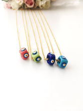 Evil eye necklace, murano glass necklace, blue evil eye beads, murano glass evil eye beads - Evileyefavor