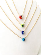 Evil eye necklace, murano glass necklace, blue evil eye beads, murano glass evil eye beads - Evileyefavor