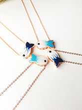 Evil eye necklace, fish evil eye necklace, fish charm necklace, blue evil eye necklace - Evileyefavor