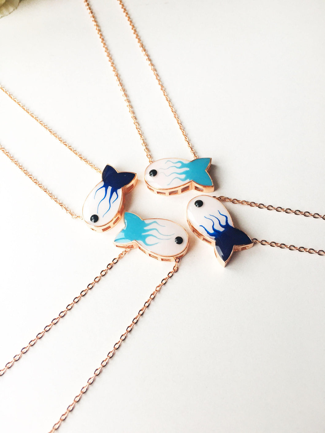 Turquoise Fish Charm Necklace – Middlemarch