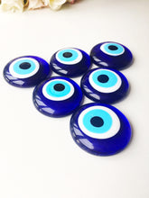 Nazar boncuk, 2 pcs evil eye beads with no hole, evil eye home decor, blue glass evil eye bead, greek evil eye, ojo turco bead, malocchio - Evileyefavor