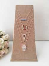 Zirconia necklace, hamsa necklace, angel wings necklace - Evileyefavor